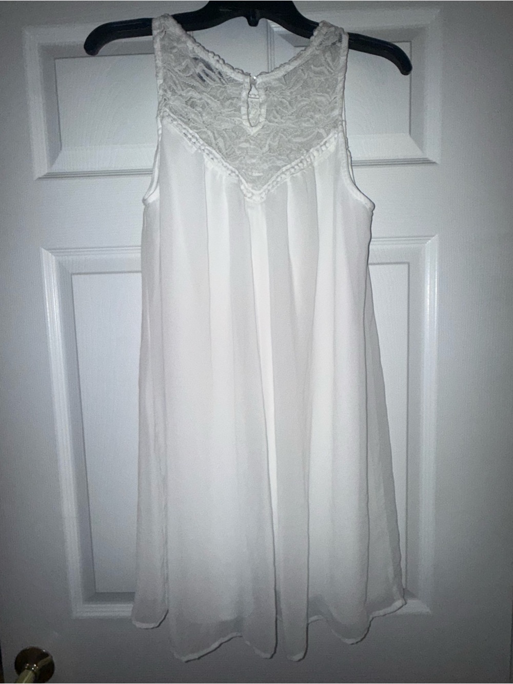 As You Wish White Dress XL | Elegant Mini Dress | Size XL | Pit to Pit): 18 inch - Picture 4 of 5